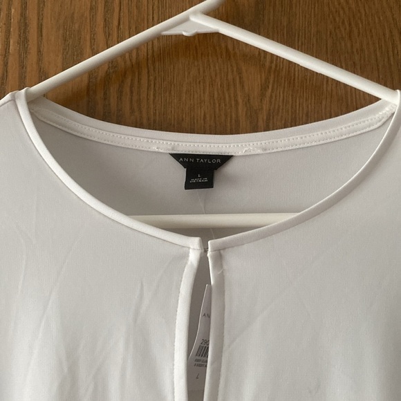 NWT Ann Taylor Size L LS peep hole on front top - Picture 3 of 9